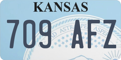 KS license plate 709AFZ
