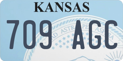 KS license plate 709AGC