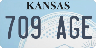 KS license plate 709AGE