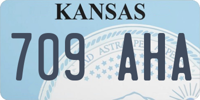 KS license plate 709AHA