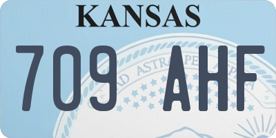 KS license plate 709AHF