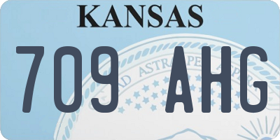 KS license plate 709AHG