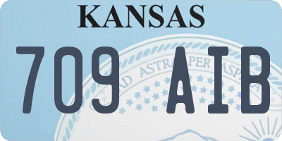 KS license plate 709AIB