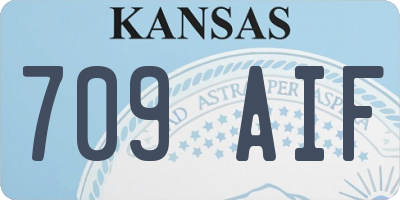 KS license plate 709AIF