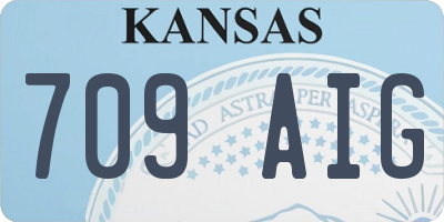 KS license plate 709AIG