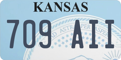 KS license plate 709AII