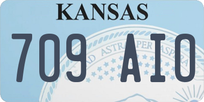 KS license plate 709AIO
