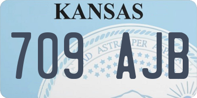 KS license plate 709AJB