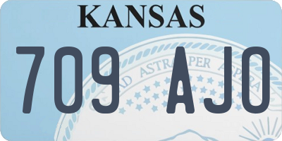 KS license plate 709AJO