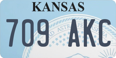 KS license plate 709AKC