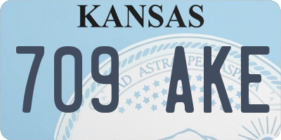 KS license plate 709AKE
