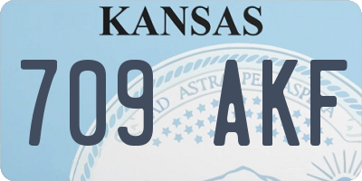KS license plate 709AKF