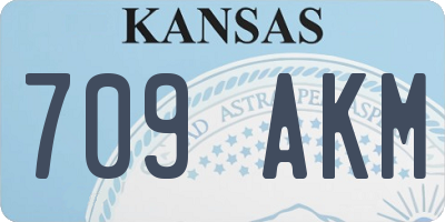 KS license plate 709AKM