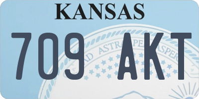 KS license plate 709AKT