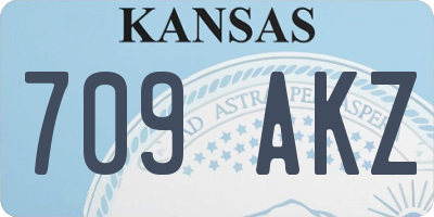 KS license plate 709AKZ