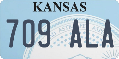 KS license plate 709ALA