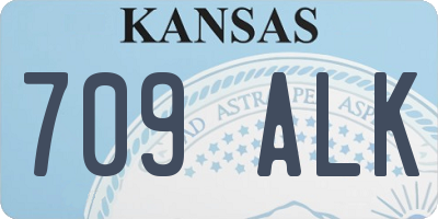 KS license plate 709ALK