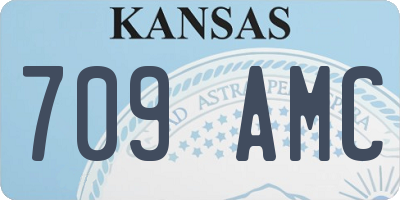KS license plate 709AMC
