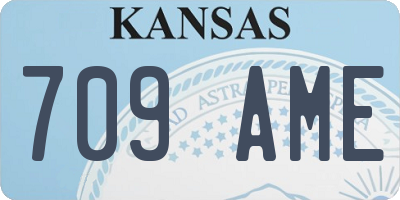 KS license plate 709AME