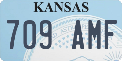 KS license plate 709AMF