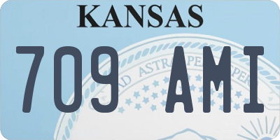 KS license plate 709AMI