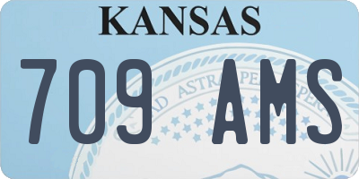 KS license plate 709AMS
