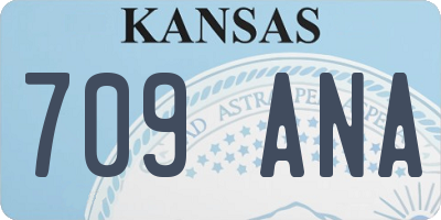KS license plate 709ANA