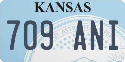 KS license plate 709ANI