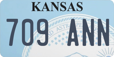 KS license plate 709ANN