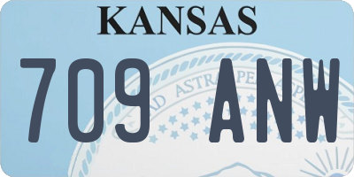 KS license plate 709ANW