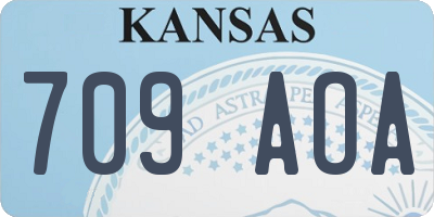 KS license plate 709AOA