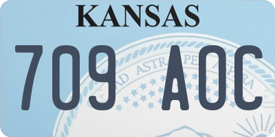 KS license plate 709AOC