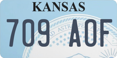 KS license plate 709AOF