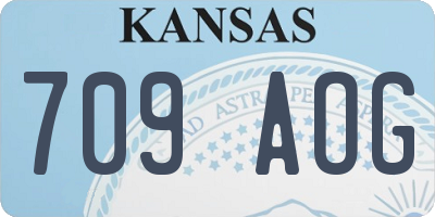 KS license plate 709AOG