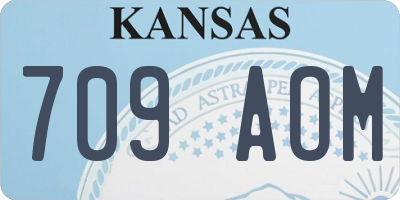 KS license plate 709AOM