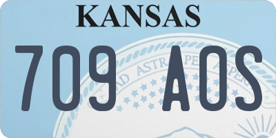 KS license plate 709AOS