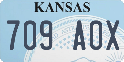 KS license plate 709AOX