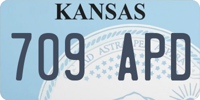 KS license plate 709APD