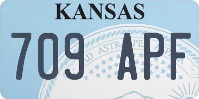 KS license plate 709APF