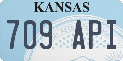 KS license plate 709API
