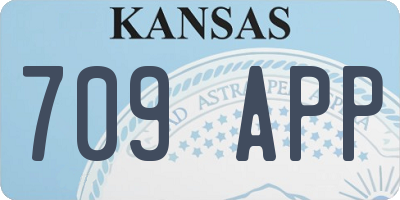 KS license plate 709APP
