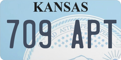 KS license plate 709APT