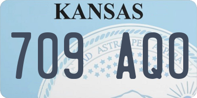 KS license plate 709AQO