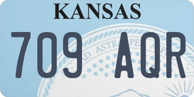 KS license plate 709AQR
