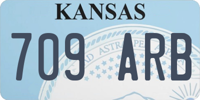 KS license plate 709ARB