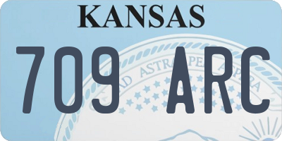 KS license plate 709ARC
