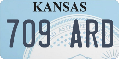 KS license plate 709ARD