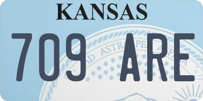 KS license plate 709ARE