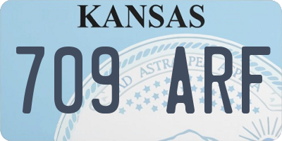 KS license plate 709ARF