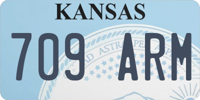KS license plate 709ARM